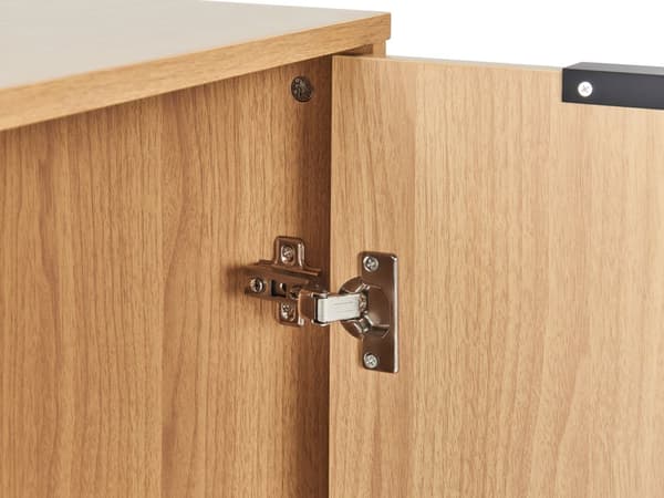 Skoopbevaringsskab Lyst træ 3 rum Skuffe Åbne hylder Opbevaringsrum Moderne Design Gang