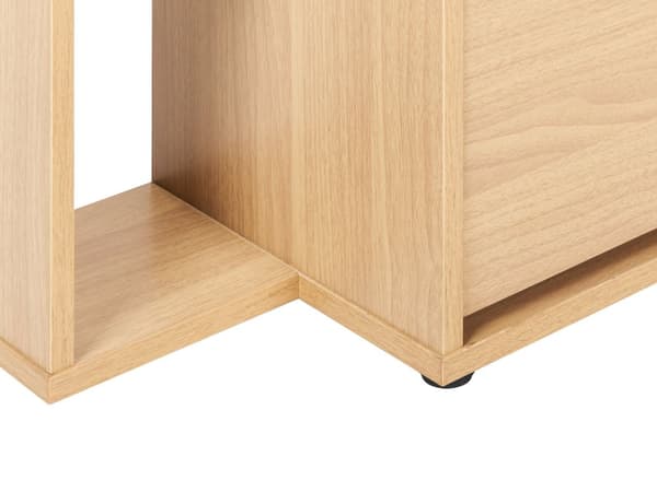 Skoopbevaringsskab Lyst træ 3 rum Skuffe Åbne hylder Opbevaringsrum Moderne Design Gang