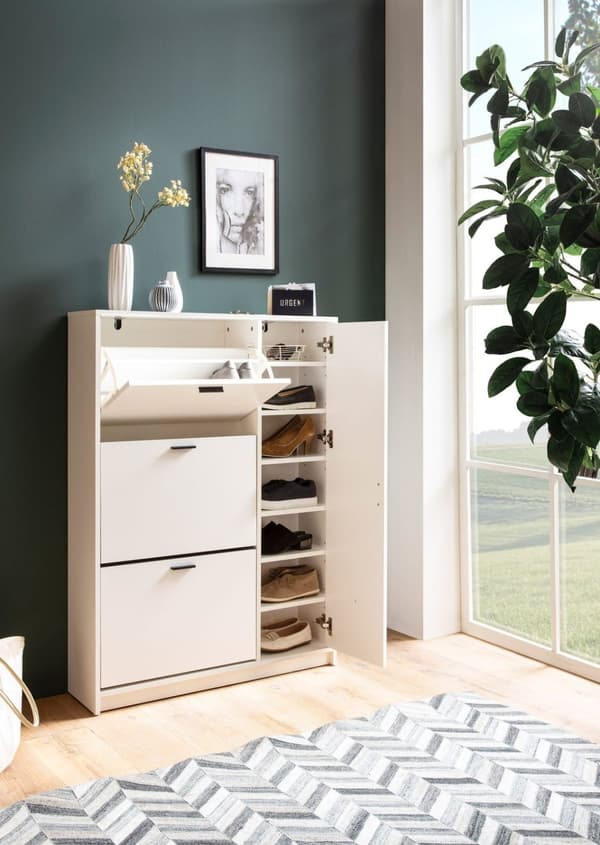 Rootz stort skoskåp - Modern skoförvaring - Entréorganisator - Gott om förvaringsutrymme - 90 cm x 120 cm x 24 cm