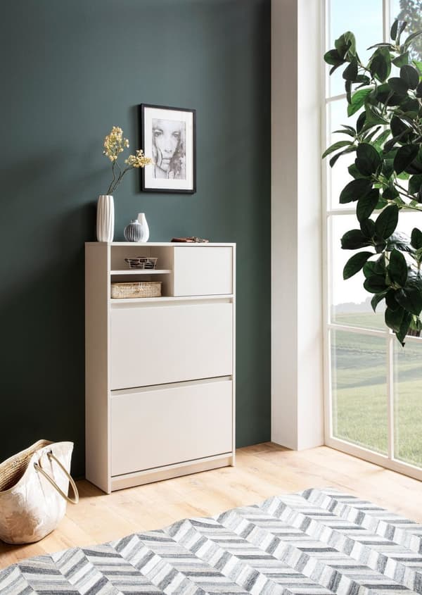 Rootz Modern Shoe Cabinet - Skoförvaring - Skoorganisator - 3 dörrar & gott om förvaring - 71cm x 110cm x 24cm