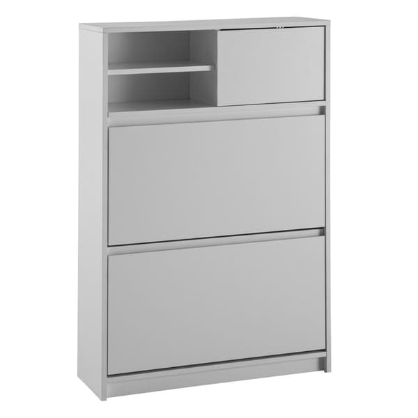 Rootz Moderne skoskab - Skoopbevaring - Skoopbevaring - 3 døre og rigelig opbevaring - 71 cm x 110 cm x 24 cm