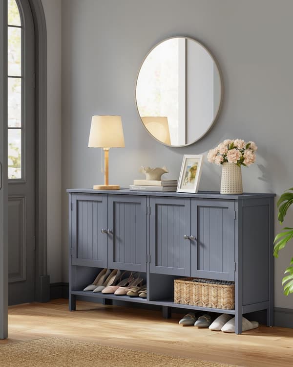 Skodabinet landstil 35 x 120 x 70 cm leigrijs