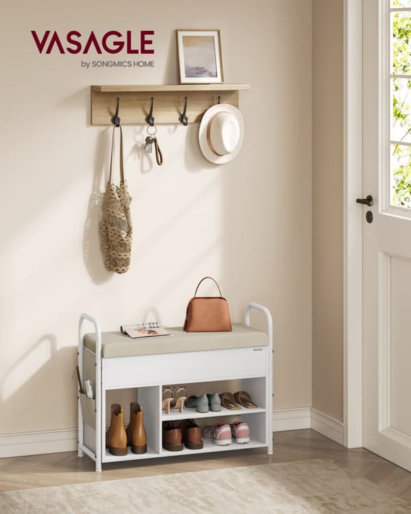 Kenkäpenkki istuma- ja säilytystilassa cappuccino beige