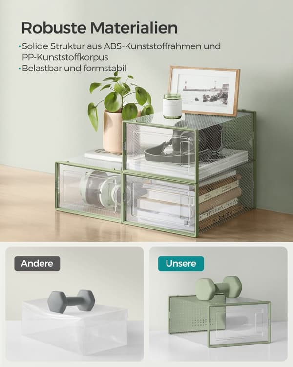 Uppsättning av 12 skopruta - Transparent & Laurier Green