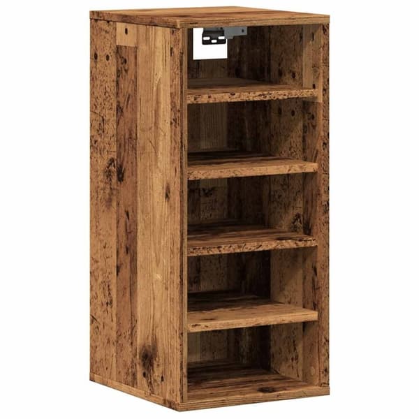 vidaXL Skoskap 2 stk gammelt tre 32x35x70 cm konstruert tre