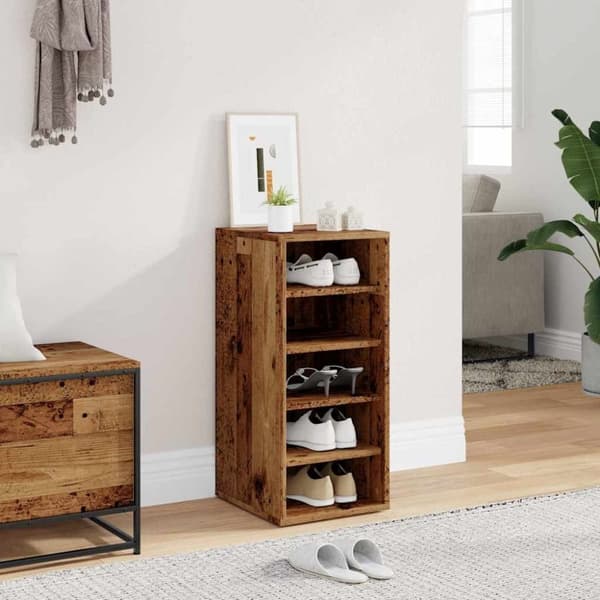 vidaXL Skoskap gammelt tre 32x35x70 cm konstruert tre