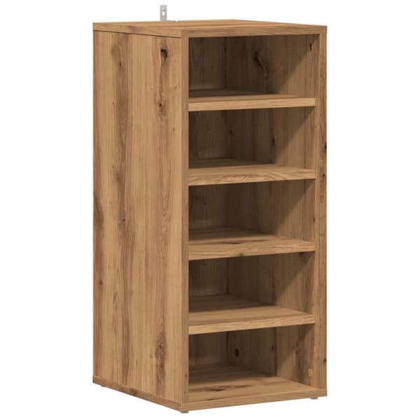 vidaXL Skoskap artisan eik 32x35x70 cm konstruert tre
