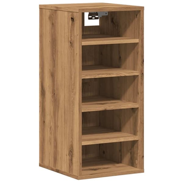 vidaXL Skoskap artisan eik 32x35x70 cm konstruert tre