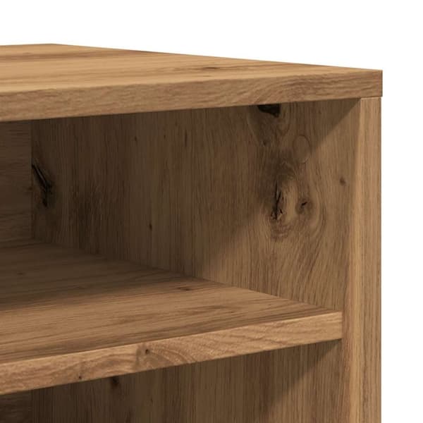 vidaXL Skoskap artisan eik 32x35x70 cm konstruert tre