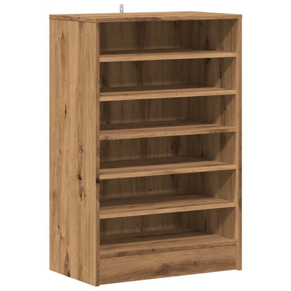vidaXL Kenkäkaappi artesaani tammi 60x35x92 cm tekninen puu