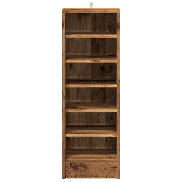 vidaXL Skoskap gammelt tre 32x35x92 cm konstruert tre