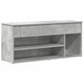 Pikkukuva 3 / 11: vidaXL Kenkäpenkki betoninharmaa 102x30,5x45 cm tekninen puu