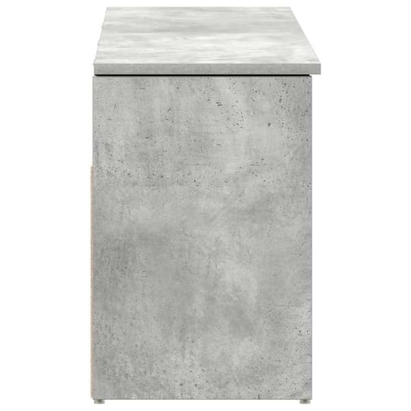 vidaXL Kenkäpenkki betoninharmaa 102x30,5x45 cm tekninen puu