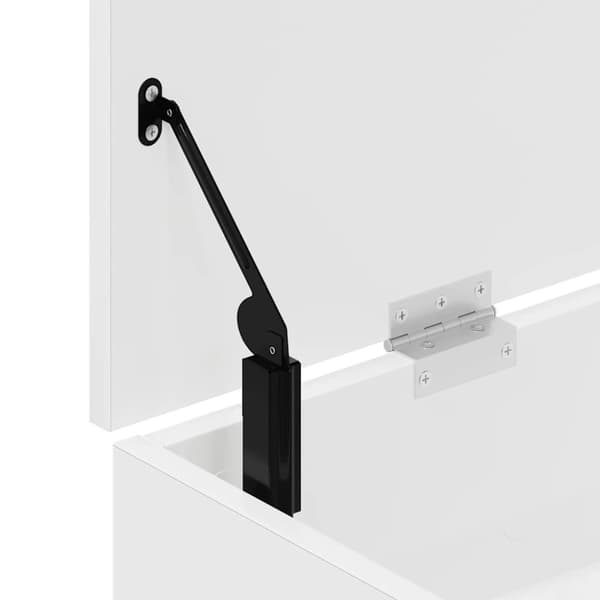 vidaXL skobænk 102x30,5x45 cm konstrueret træ hvid