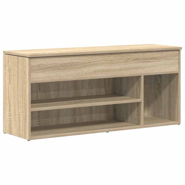 vidaXL skobænk 102x30,5x45 cm konstrueret træ sonoma-eg