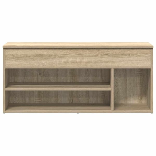 vidaXL skobænk 102x30,5x45 cm konstrueret træ sonoma-eg