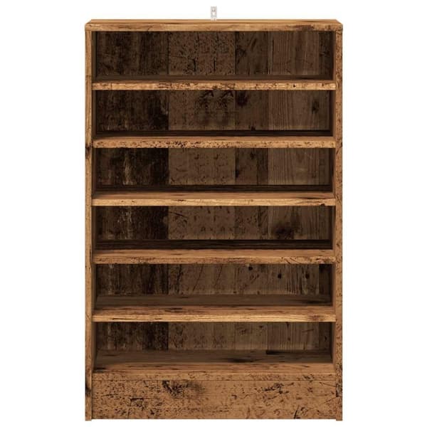 vidaXL Kenkäkaappi vanhaa puuta 60x35x92 cm lastulevy