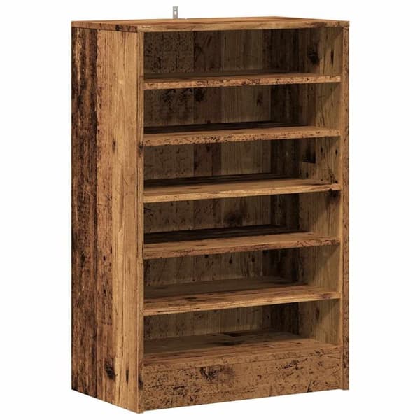 vidaXL Kenkäkaappi vanhaa puuta 60x35x92 cm lastulevy