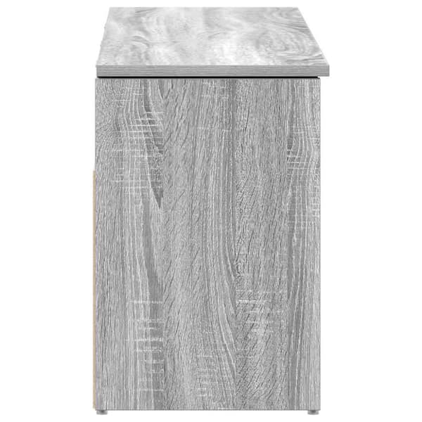 vidaXL skobænk 102x30,5x45 cm konstrueret træ grå sonoma-eg