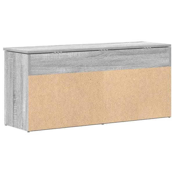vidaXL skobænk 102x30,5x45 cm konstrueret træ grå sonoma-eg