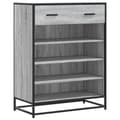 Pikkukuva 3 / 11: vidaXL Kenkäkaappi harmaa Sonoma 75x38x97,5 cm tekninen puu