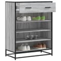 Pikkukuva 1 / 11: vidaXL Kenkäkaappi harmaa Sonoma 75x38x97,5 cm tekninen puu