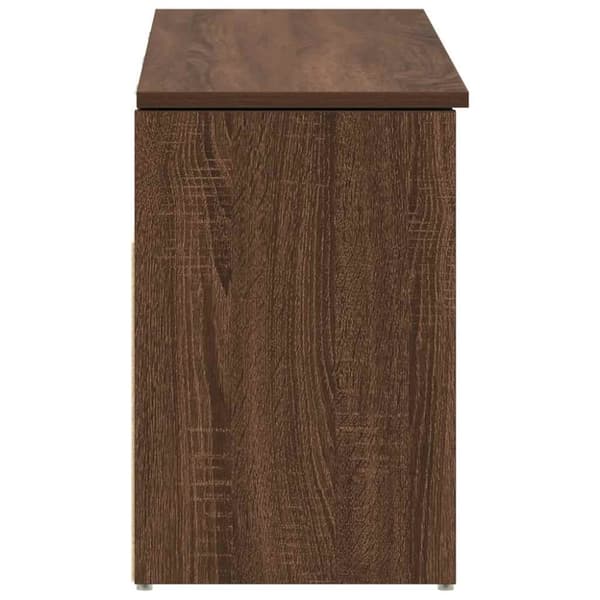 vidaXL skobænk 102x30,5x45 cm konstrueret træ brun egetræsfarve