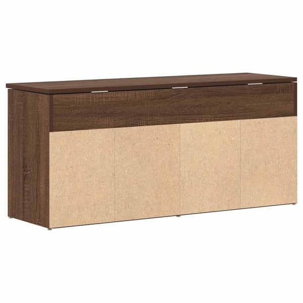 vidaXL skobænk 102x30,5x45 cm konstrueret træ brun egetræsfarve