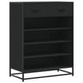 Miniatyrbillede 3 af 11: vidaXL skoskab 75x38x97,5 cm konstrueret træ og metal sort