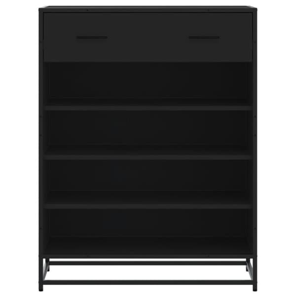 vidaXL skoskab 75x38x97,5 cm konstrueret træ og metal sort