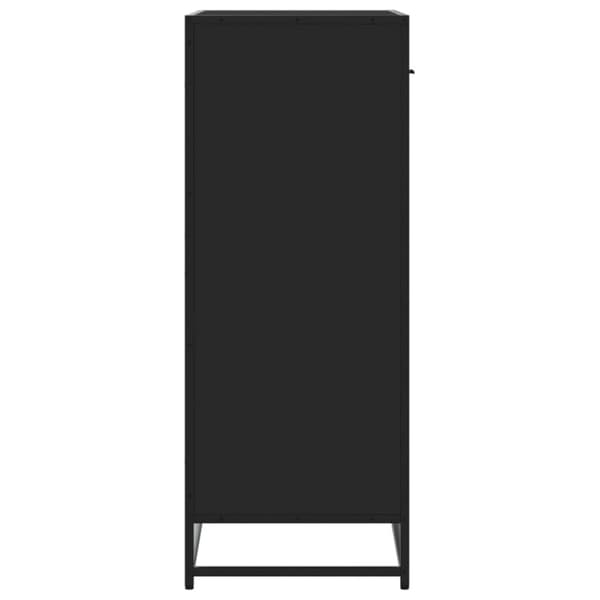 vidaXL skoskab 75x38x97,5 cm konstrueret træ og metal sort