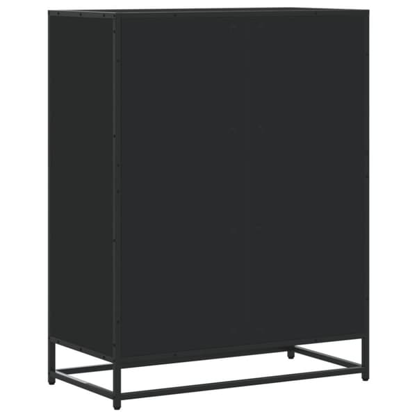 vidaXL skoskab 75x38x97,5 cm konstrueret træ og metal sort