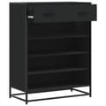 Miniatyrbillede 8 af 11: vidaXL skoskab 75x38x97,5 cm konstrueret træ og metal sort