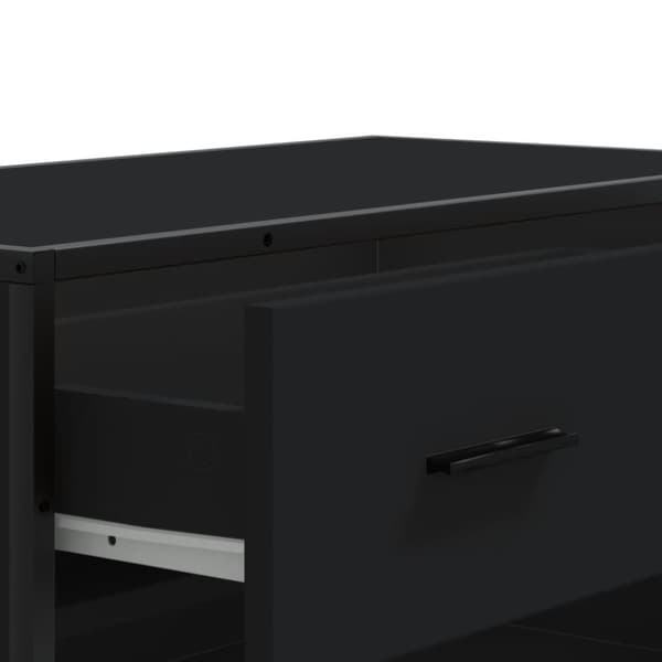 vidaXL skoskab 75x38x97,5 cm konstrueret træ og metal sort