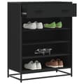 Miniatyrbillede 2 af 11: vidaXL skoskab 75x38x97,5 cm konstrueret træ og metal sort