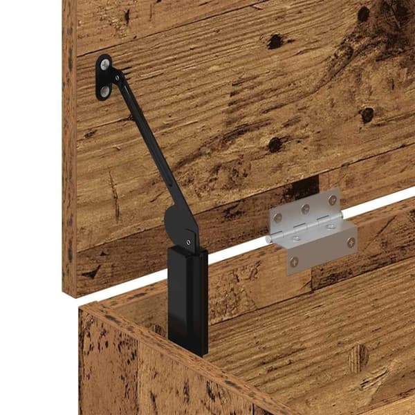 vidaXL skobænk 102x30,5x45 cm konstrueret træ antikt træ