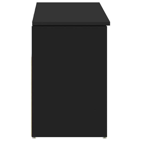 vidaXL skobænk 102x30,5x45 cm konstrueret træ sort