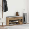 Pikkukuva 4 / 11: vidaXL Kenkäteline artesaani tammi 102x30,5x45 cm tekninen puu