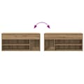 Pikkukuva 8 / 11: vidaXL Kenkäteline artesaani tammi 102x30,5x45 cm tekninen puu