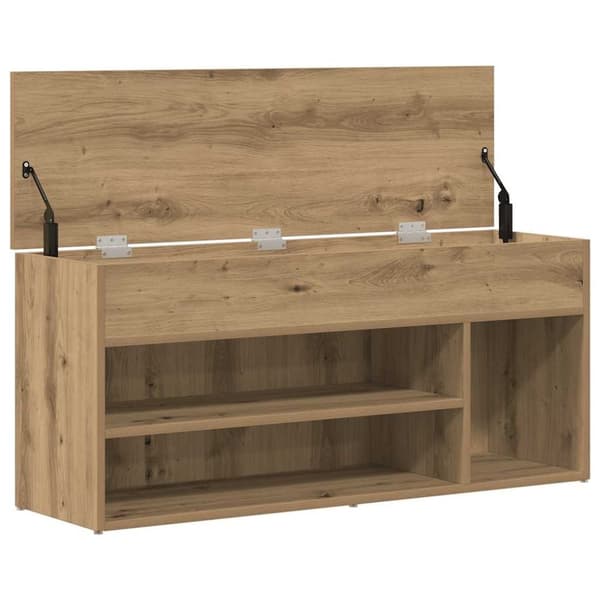 vidaXL Kenkäteline artesaani tammi 102x30,5x45 cm tekninen puu