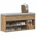 Pikkukuva 1 / 11: vidaXL Kenkäteline artesaani tammi 102x30,5x45 cm tekninen puu