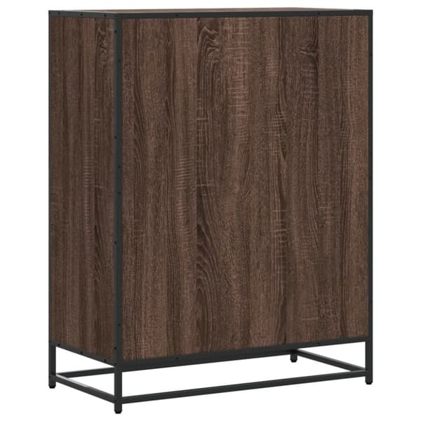 vidaXL skoskab 75x38x97,5 cm konstrueret træ og metal brun egetræ