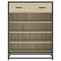 Miniatyrbilde 5 av 11: vidaXL Skoskap sonoma eik 75x38x97,5 cm konstruert tre og metall
