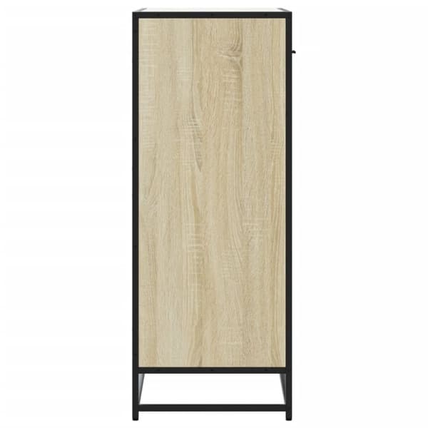 vidaXL Skoskap sonoma eik 75x38x97,5 cm konstruert tre og metall
