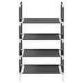 Miniatyrbilde 6 av 11: vidaXL Skostativ 4-lags svart 44x28x77 cm ikke-vevd stoff