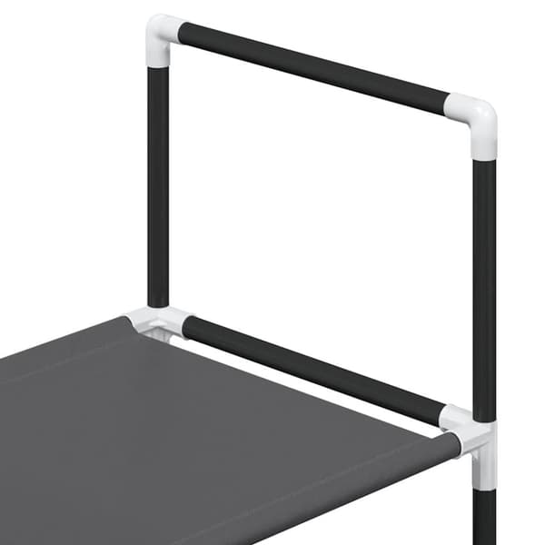 vidaXL Skostativ 4-lags svart 44x28x77 cm ikke-vevd stoff