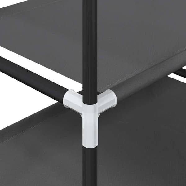 vidaXL Skostativ 4-lags svart 44x28x77 cm ikke-vevd stoff