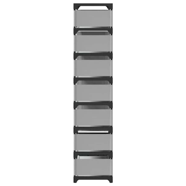 vidaXL Skostativ 8-lags grå 54x28x124 cm ikke-vevd stoff