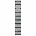 Pikkukuva 7 / 11: vidaXL kenkäteline 10-tasoinen harmaa 54x28x158 cm kuitukangas