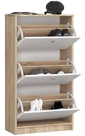 Miniatyrbillede 2 af 5: SKOLESER 3 VIPPENDE DØRE 60 cm DÆRB SONOMA / HVID